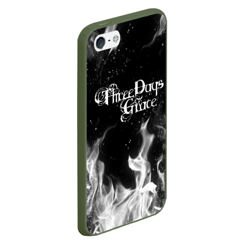 Чехол для iPhone 5/5S матовый Three Days Grace, цвет темно-зеленый - фото 3