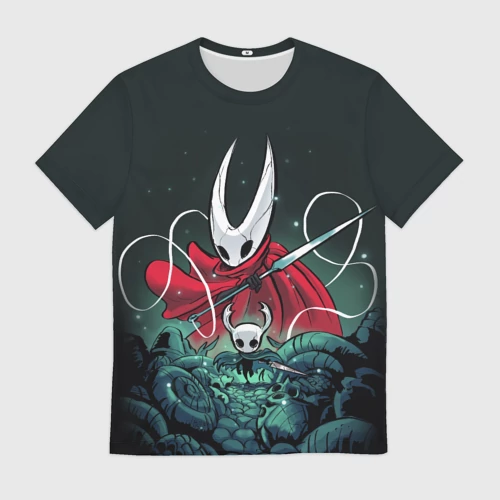 Мужская футболка 3D с принтом Hollow Knight, вид спереди #2