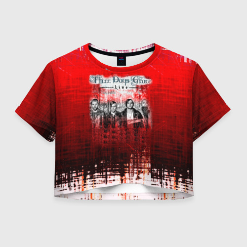 Женская футболка Crop-top 3D Three Days Grace, цвет 3D печать