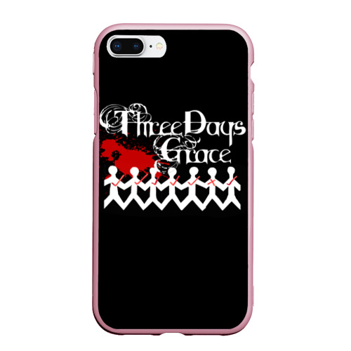 Чехол для iPhone 7Plus/8 Plus матовый Three days grace, цвет розовый