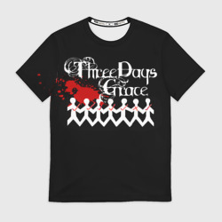 Мужская футболка 3D Three days grace