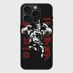 Чехол силиконовый для Apple iPhone 15 Pro матовый Моя геройская академия