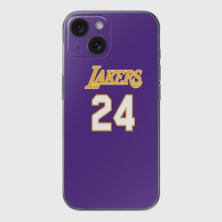 Чехол для iPhone 15 силиконовый с защитой камеры Los Angeles Lakers Kobe Bryant 24