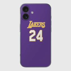 Чехол для iPhone 16 силиконовый с защитой камеры Los Angeles Lakers Kobe Bryant 24