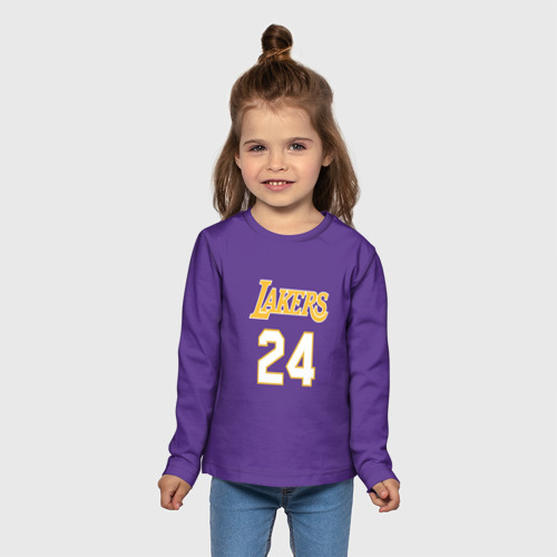 Детский лонгслив 3D Los Angeles Lakers Kobe Bryant 24, цвет 3D печать - фото 5