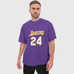 Мужская футболка oversize 3D Los Angeles Lakers Kobe Bryant 24 - фото 2