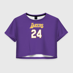 Женская футболка Crop-top 3D Los Angeles Lakers Kobe Bryant 24