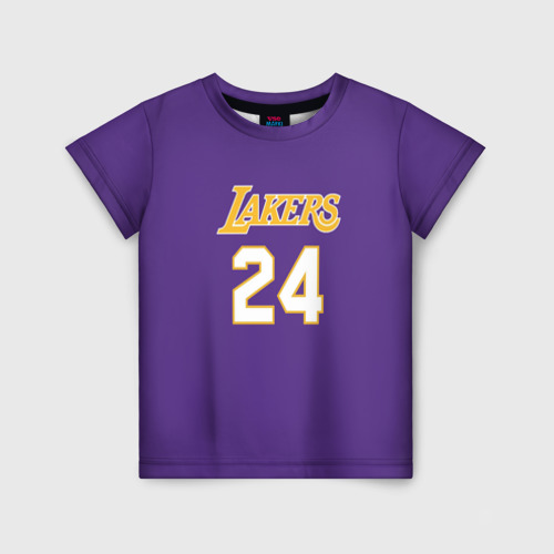 Детская футболка 3D Los Angeles Lakers Kobe Bryant 24, цвет 3D печать