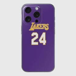 Чехол для iPhone 15 Pro Max силиконовый с защитой камеры Los Angeles Lakers Kobe Bryant 24