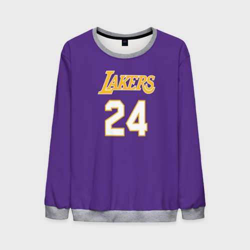 Мужской свитшот 3D Los Angeles Lakers Kobe Bryant 24, цвет меланж