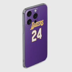 Чехол для iPhone 15 Pro Max силиконовый с защитой камеры Los Angeles Lakers Kobe Bryant 24 - фото 2