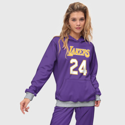 Женский костюм с толстовкой 3D Los Angeles Lakers Kobe Bryant 24 - фото 2