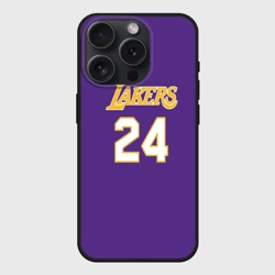 Чехол силиконовый для Apple iPhone 15 Pro матовый Los Angeles Lakers Kobe Bryant 24