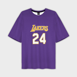 Мужская футболка oversize 3D Los Angeles Lakers Kobe Bryant 24