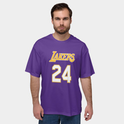 Мужская футболка oversize 3D Los Angeles Lakers Kobe Bryant 24 - фото 2