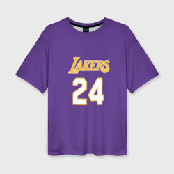 Женская футболка oversize 3D Los Angeles Lakers Kobe Bryant 24