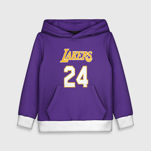 Детская толстовка 3D Los Angeles Lakers Kobe Bryant 24, цвет белый