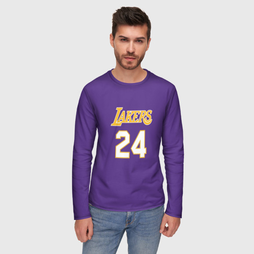 Мужской лонгслив 3D Los Angeles Lakers Kobe Bryant 24, цвет 3D печать - фото 3