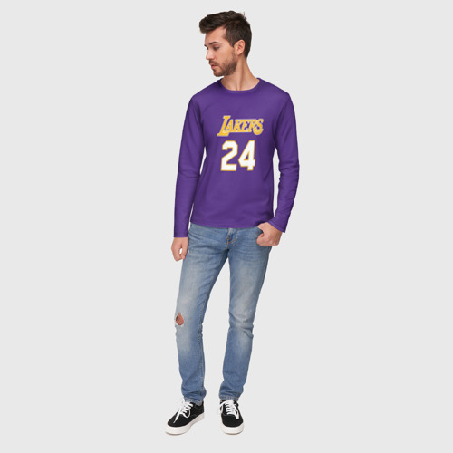 Мужской лонгслив 3D Los Angeles Lakers Kobe Bryant 24, цвет 3D печать - фото 5