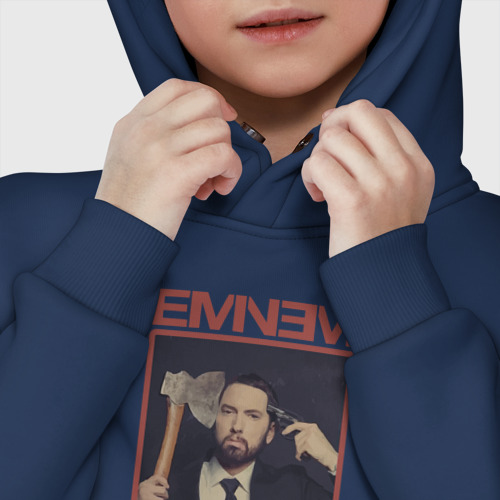 Детское худи Oversize хлопок Eminem. Mtbmb, цвет темно-синий - фото 7