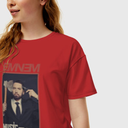 Женская футболка хлопок Oversize Eminem. Mtbmb - фото 2