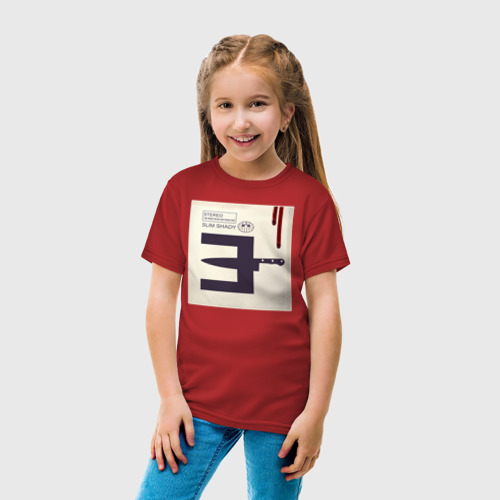Детская футболка хлопок с принтом Eminem MTBMB, вид сбоку #3