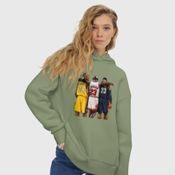 Женское худи Oversize хлопок Bryant, Jordan, James - фото 2