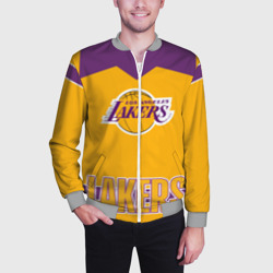 Мужской бомбер 3D Los Angeles Lakers - фото 2