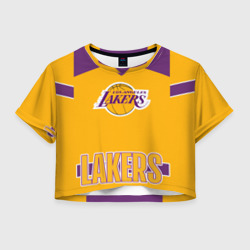 Женская футболка Crop-top 3D Los Angeles Lakers