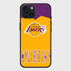 Чехол силиконовый для Apple iPhone 15 матовый Los Angeles Lakers