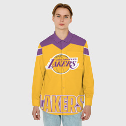 Мужская рубашка oversize 3D Los Angeles Lakers - фото 2