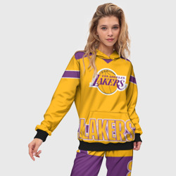 Женский костюм с толстовкой 3D Los Angeles Lakers - фото 2