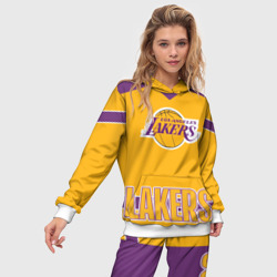 Женский костюм с толстовкой 3D Los Angeles Lakers - фото 2