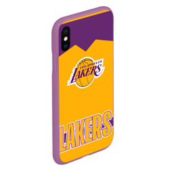 Чехол для iPhone XS Max матовый Los Angeles Lakers - фото 2