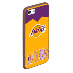 Чехол для iPhone 5/5S матовый Los Angeles Lakers - фото 2