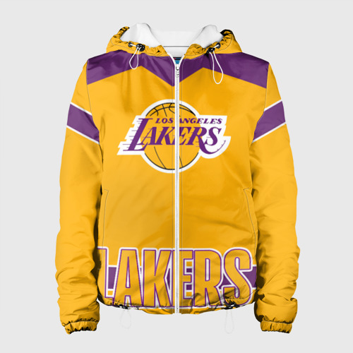 Женская куртка 3D Los Angeles Lakers, цвет белый