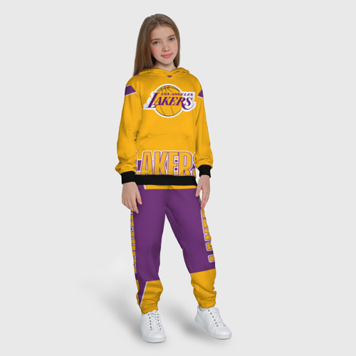 Детский костюм с толстовкой 3D Los Angeles Lakers, цвет черный - фото 5