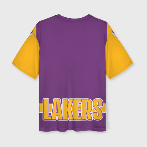 Женская футболка oversize 3D Los Angeles Lakers, цвет 3D печать - фото 2