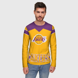 Мужской лонгслив 3D Los Angeles Lakers - фото 2