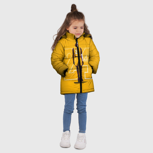 Зимняя куртка для девочек 3D Kobe Bryant, цвет черный - фото 5