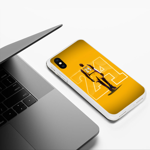 Чехол для iPhone XS Max матовый Kobe Bryant, цвет белый - фото 5