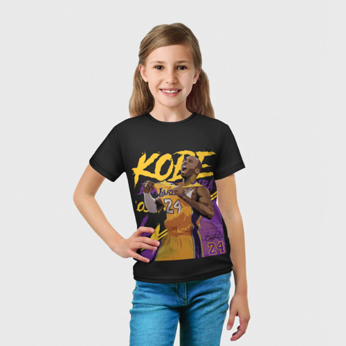 Детская футболка 3D с принтом Kobe Bryant, вид сбоку #3