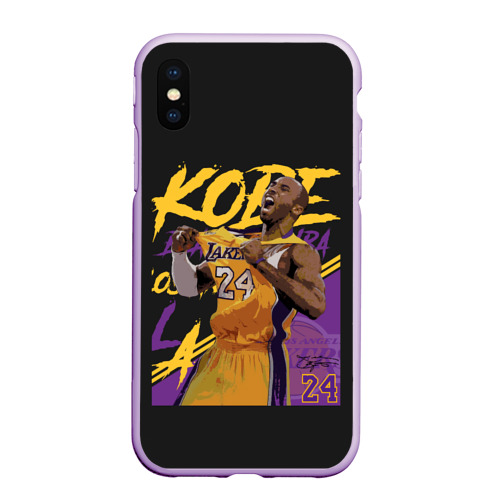 Чехол для iPhone XS Max матовый Kobe Bryant, цвет сиреневый