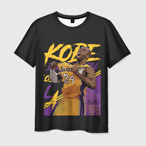 Мужская футболка с принтом Kobe Bryant, вид спереди №1