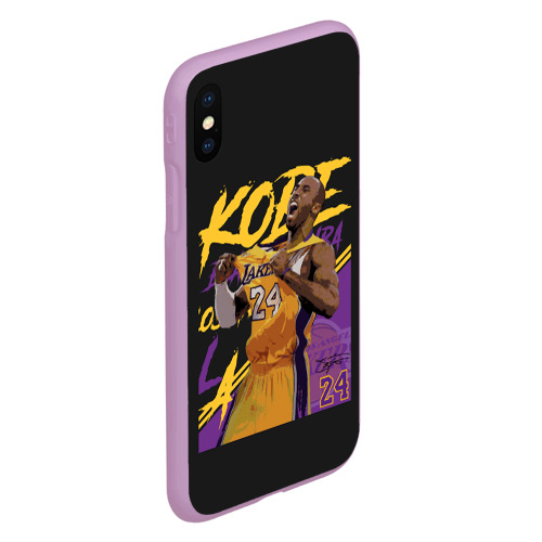 Чехол для iPhone XS Max матовый Kobe Bryant, цвет сиреневый - фото 3