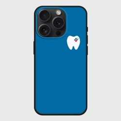 Чехол силиконовый для Apple iPhone 15 Pro Мax матовый Стоматолог