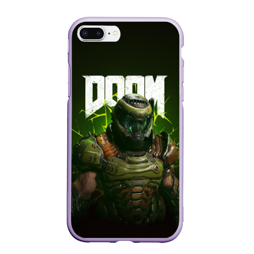 Чехол для iPhone 7Plus/8 Plus матовый Doom Eternal, цвет светло-сиреневый