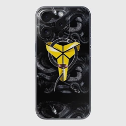 Чехол для iPhone 15 Pro Max силиконовый с защитой камеры Los Angeles LakersKobe Bryan