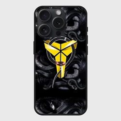 Чехол силиконовый для Apple iPhone 15 Pro матовый Los Angeles LakersKobe Bryan