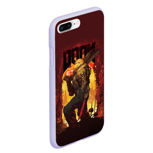 Чехол для iPhone 7Plus/8 Plus матовый Doom Eternal, цвет светло-сиреневый - фото 3